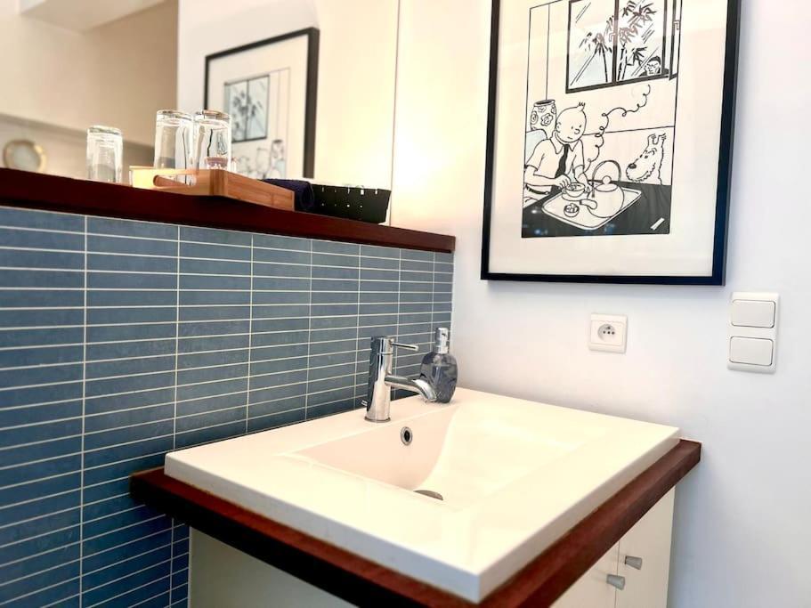 Down Town Spacious Duplex With Private Parking & Game Room Brüssel Exterior foto
